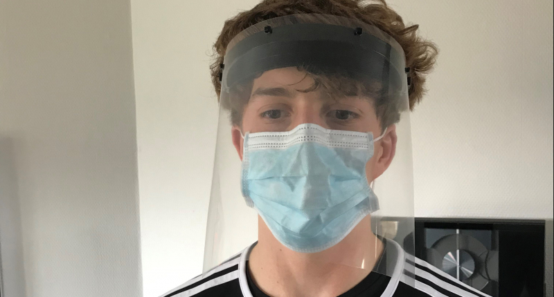 Test af visir. Foto: Sikkerhedsstyrelsen