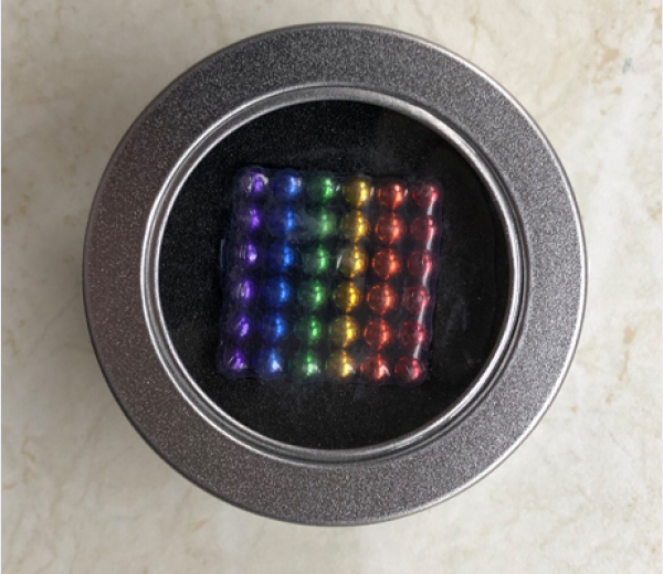 Nanodots magnetiske kugler, 5 mm, 216 stk. Rainbow