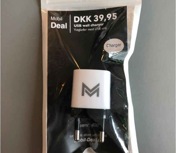 Mobil deal USB væglader vare nr.: 4001, Mobil deal Fast Charger vare nr.:4006 samt mobil deal USB væglader 1A