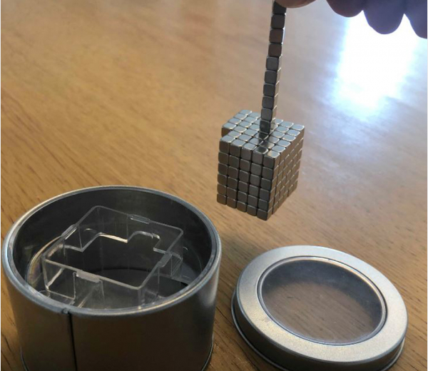 Neocubes 216 stk. 5 mm magnetic balls square pieces silver, ref. F4-26