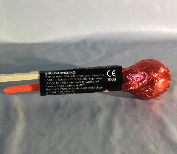 1,5" Kugleraket rød folie