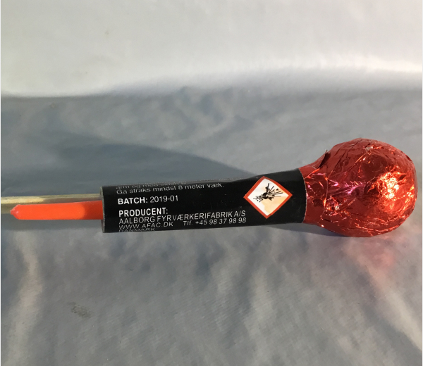 1,5" Kugleraket rød folie