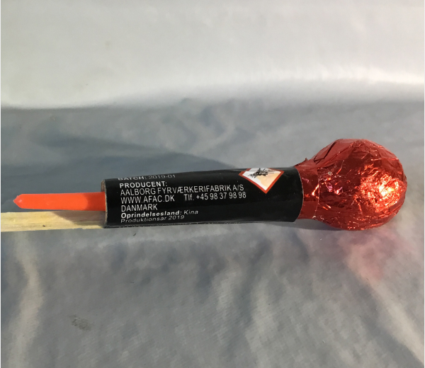 1,5" Kugleraket rød folie