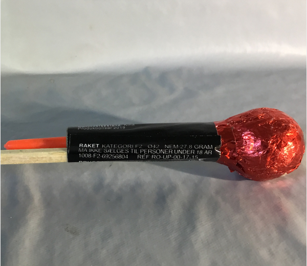 1,5" Kugleraket rød folie