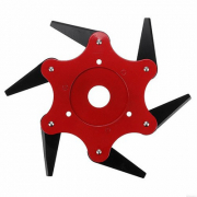 ’Metal Blades Trimmer Head Tool for Lawn Mower – Red’ og ’6 Blades Cutter Head Grass Trimmer Brush 65Mn’